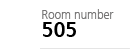 Room number 505