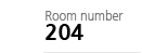 Room number 204