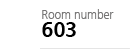 Room number 603